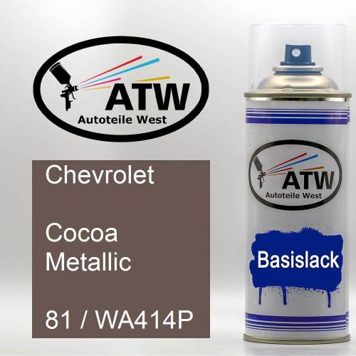 Chevrolet, Cocoa Metallic, 81 / WA414P: 400ml Sprühdose, von ATW Autoteile West.